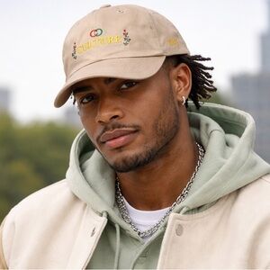 🧢 NWT! YRN Culture Tan Embroidered Hat